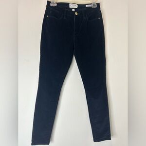 FRAME DENIM - Le High Skinny Corduroy Navy Jeans Size 26